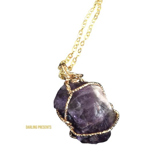 AMETHYST 18K DIPPED CHAIN NECKLACE - Picture 3 of 4